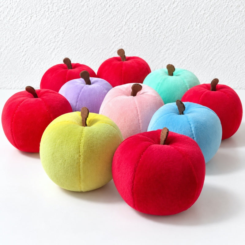 CouldNook Apple Plush Toy - Rounded Fruit Shape and Stem