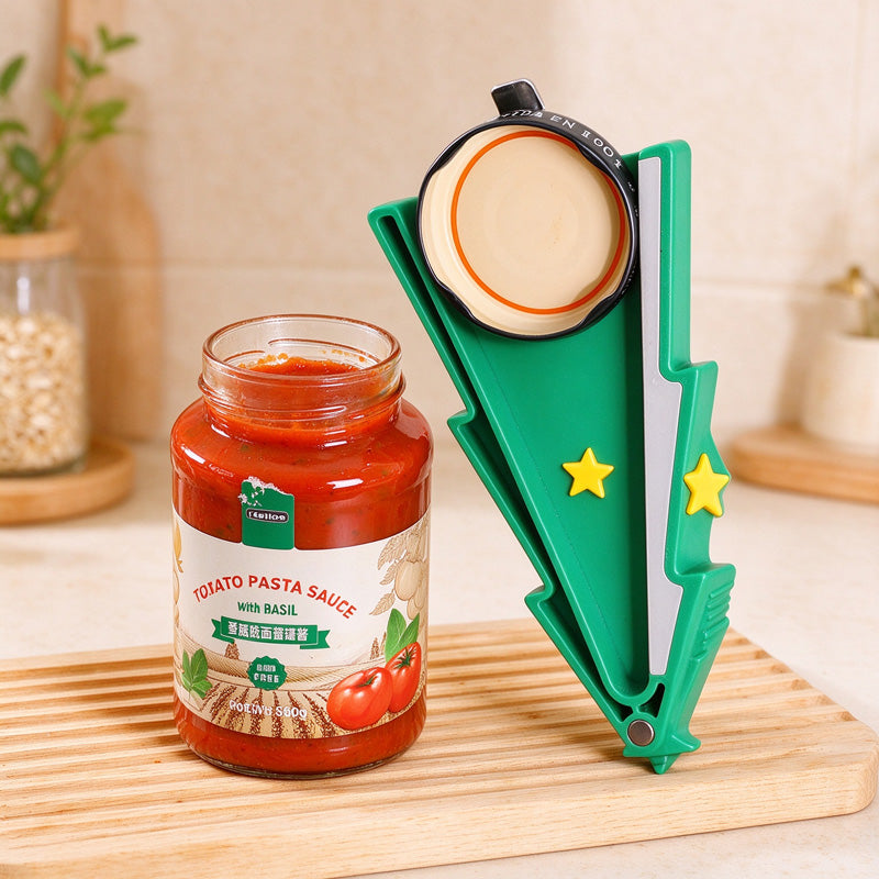 Magnetic Tree Jar and Bottle Opener with Gripping Channel