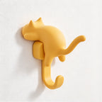CouldNook Cat-Shaped Desk Hook - Raised Tail and Rounded Body