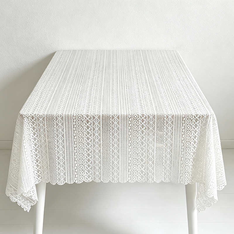CouldNook Lace Edge Tablecloth - Warm Dining Accent