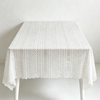 CouldNook Lace Edge Tablecloth - Warm Dining Accent