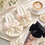 CouldNook Rhinestone Bow Slides - Black and White EVA Options