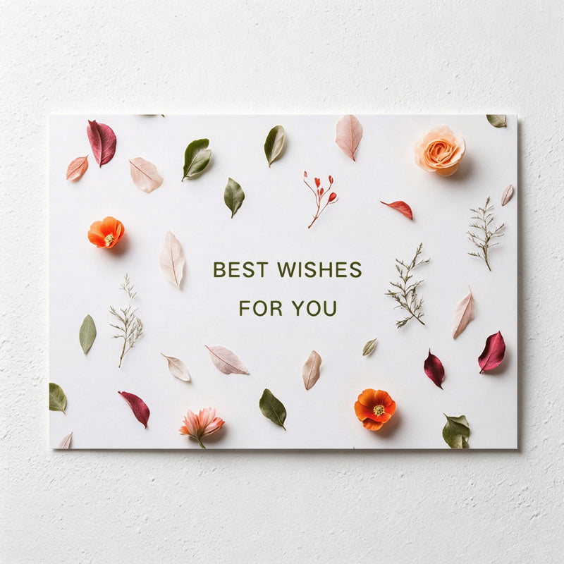 CouldNook Floral Greeting Card - Botanical Wishes Message Designs