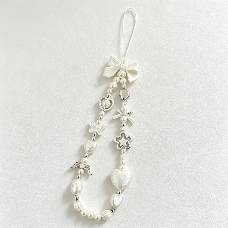 CouldNook Angel Heart Beaded Phone Strap - Phone-Case Connector Hardware