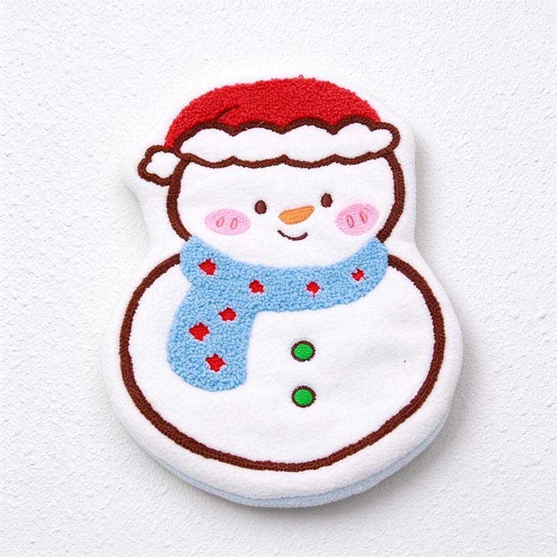 CouldNook Christmas Hanging Hand Towel - Shaped Fleece And Festive Embroidery