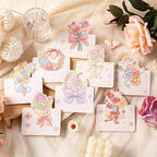 CouldNook Floral Greeting Card - Pastel Bouquets Wreaths And Ribbon Illustrations
