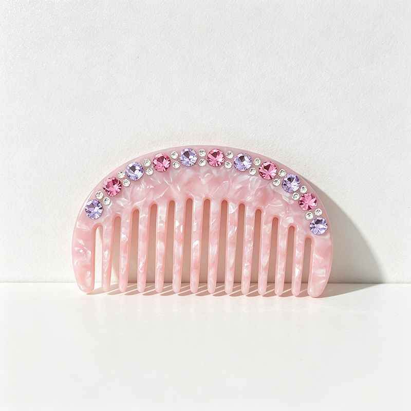 CouldNook Half Moon Stone Set Comb - Visible Tooth Profile