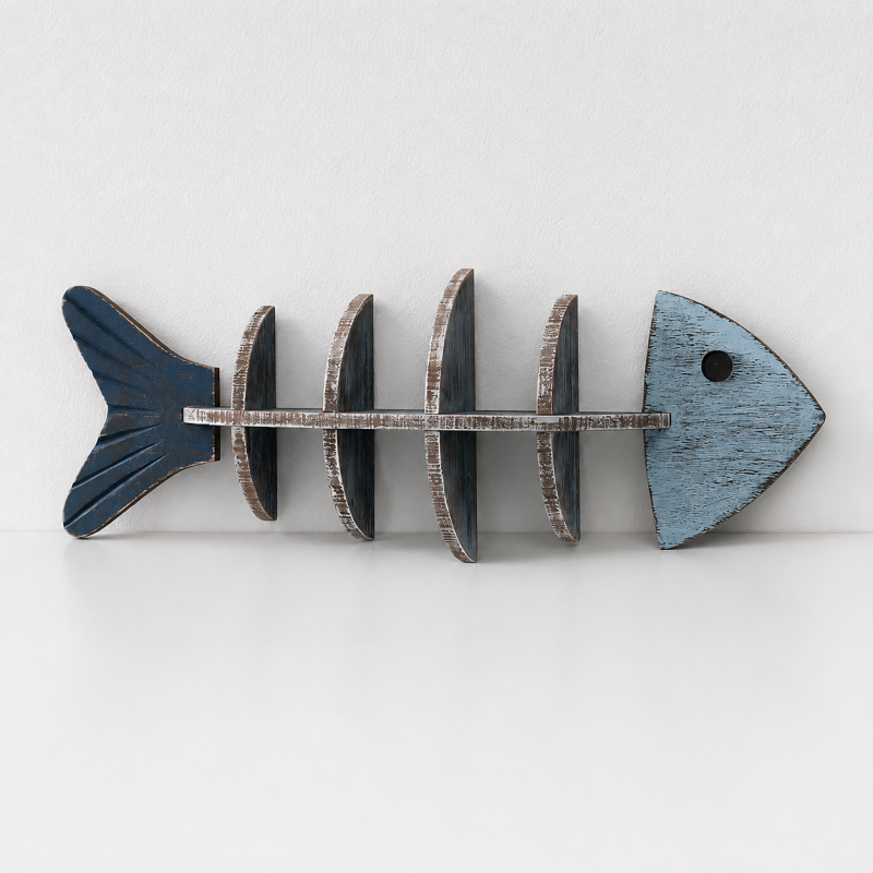 CouldNook Fish Shaped Wall Shelf - Three Display Formats