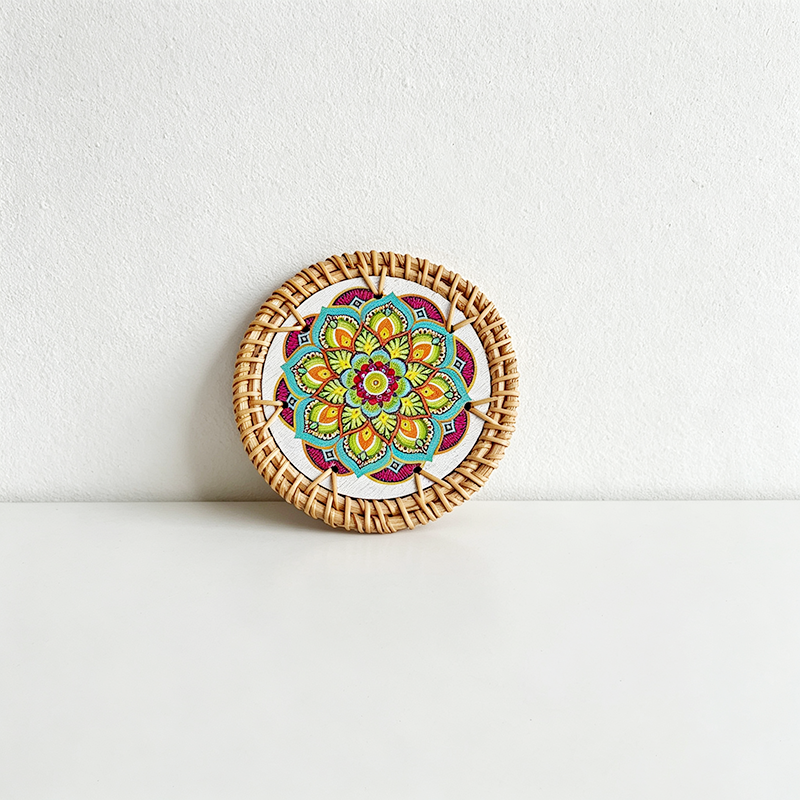 CouldNook Woven Drink Coaster - Warm Table Accent