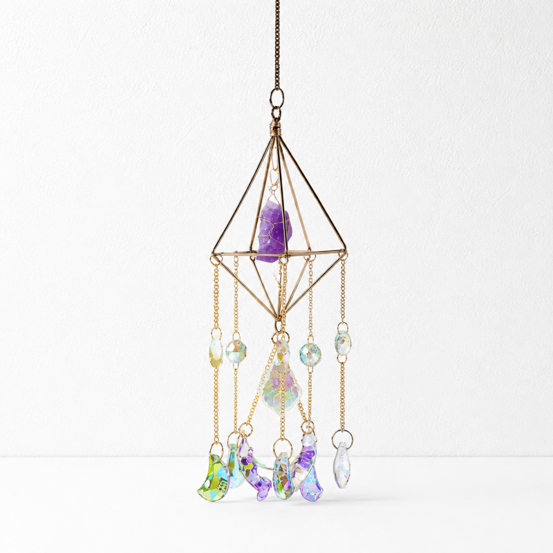 CouldNook Celestial Crystal Suncatcher Ornament - Assorted Geometric Frames