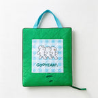 CouldNook Green Floral Picnic Mat - Foldable Carrying Case