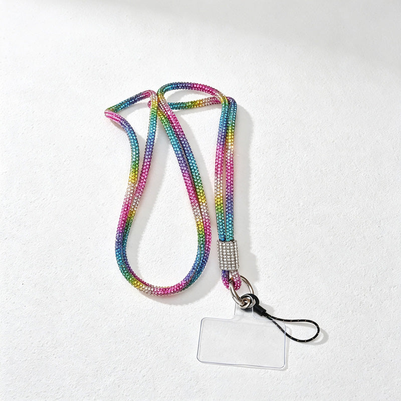 CouldNook Rhinestones Set Crossbody Phone Strap with Figure-Eight Links
