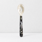 CouldNook Natural Shell Tasting Spoon - Soft Floral Pattern