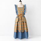 CouldNook Floral Kitchen Apron - Ruffled Edge Detail Kitchen Wear
