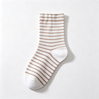 CouldNook Cozy Cotton Striped Sleep Socks - Bedtime Footwear Accent