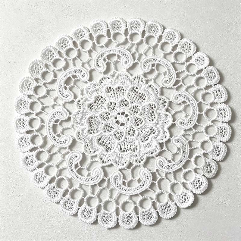 CouldNook Round Floral Lace Coaster - Five White Designs