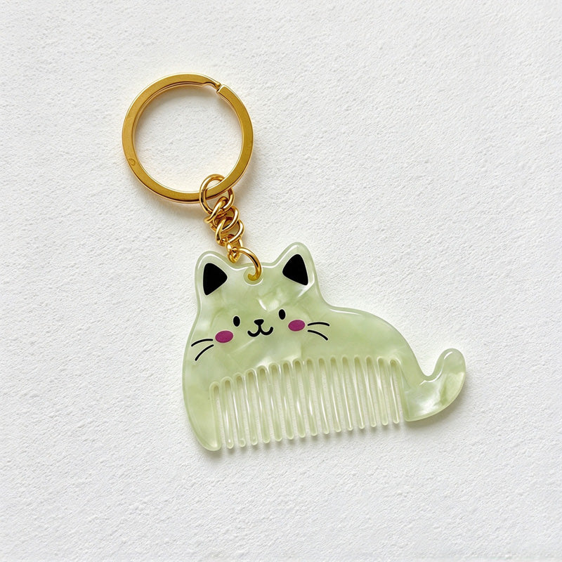 CouldNook Cat Comb Keychain - Whiskers and Tail