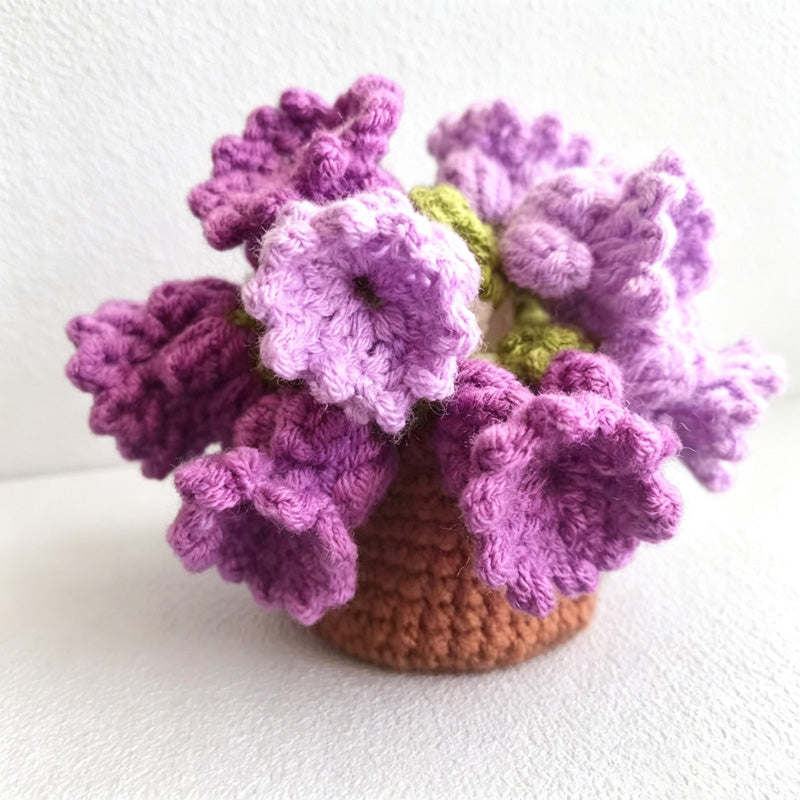 CouldNook Yarn Flower Basket Coaster - Bouquet Display Options