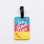 CouldNook Beach Luggage Tag - Playful Shapes and Buckled Strap
