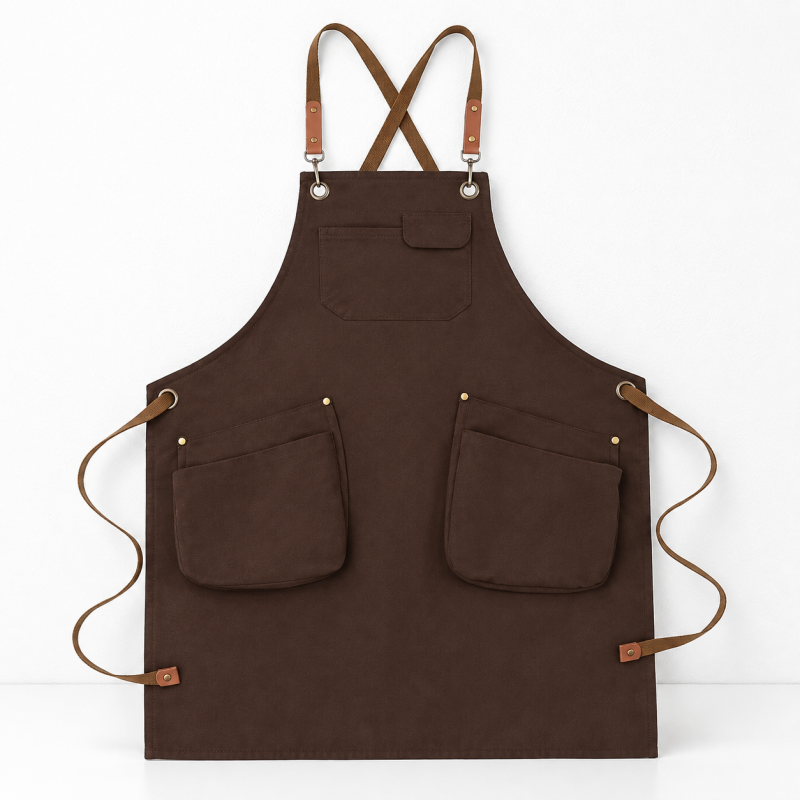 CouldNook Patterned Cooking Apron - Rounded Practical Form Kitchen Wear