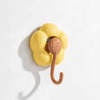 CouldNook Flower Suction Cup Hook - Rounded Petals and Curved Arm