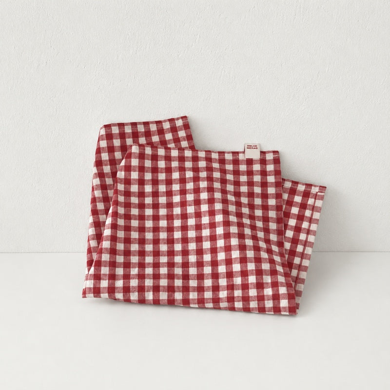 CouldNook Gingham Cotton Linen Placemat - Square Fabric Profile