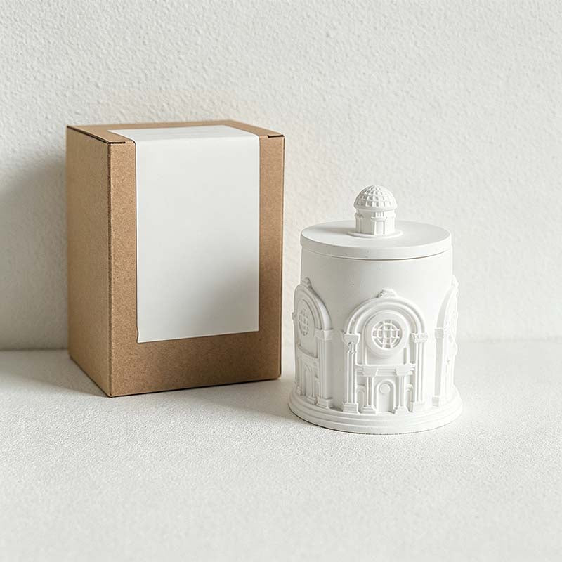 CouldNook Relief Vessel Scented Candle - Architectural And Angel Inspired Details