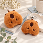 CouldNook Plush Capybara Charm - Rounded Shape and Squeaking Character Detail
