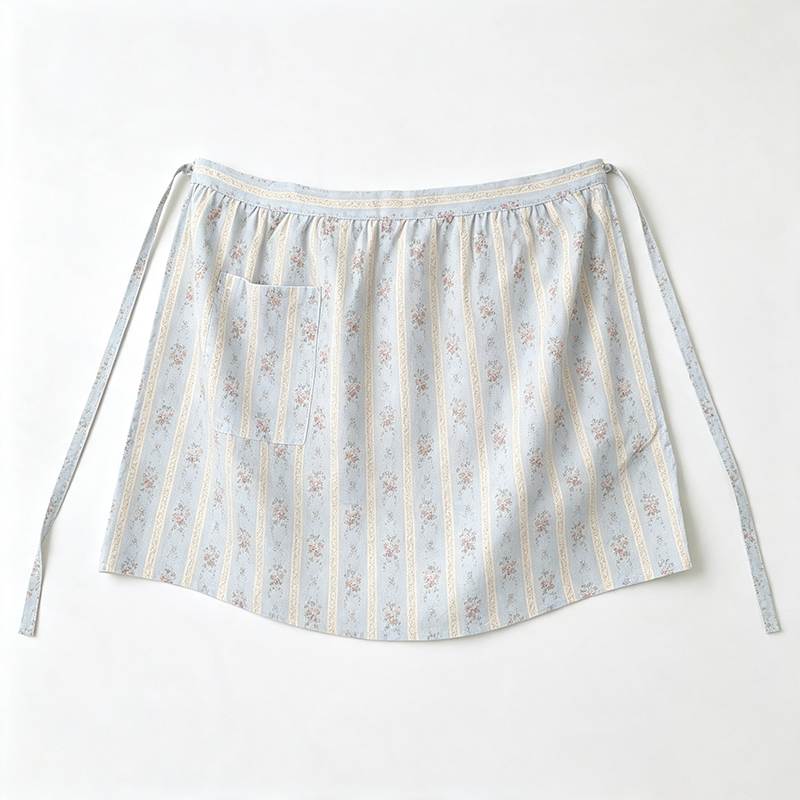 CouldNook Floral Drawstring Apron - Soft Gathered Waist Panel