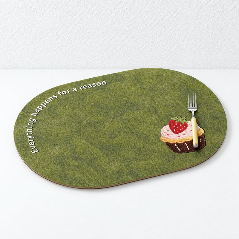 CouldNook Printed PVC Placemat - Patterned Oval and Rectangular Designs