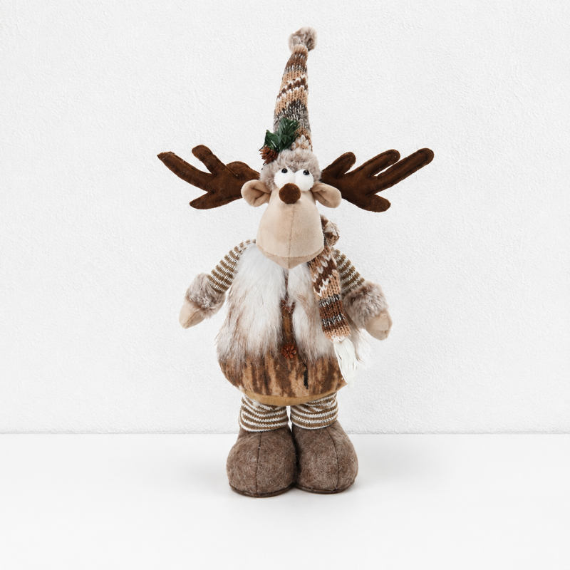 CouldNook Standing Christmas Character Doll - Shaggy Vest and Knit Details