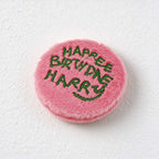 CouldNook Plush Compact Mirror - Pink Cover And Green Birthday Lettering