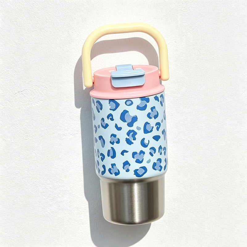 CouldNook Patterned Insulated Tumbler - Overhead Handle and Covered Lid