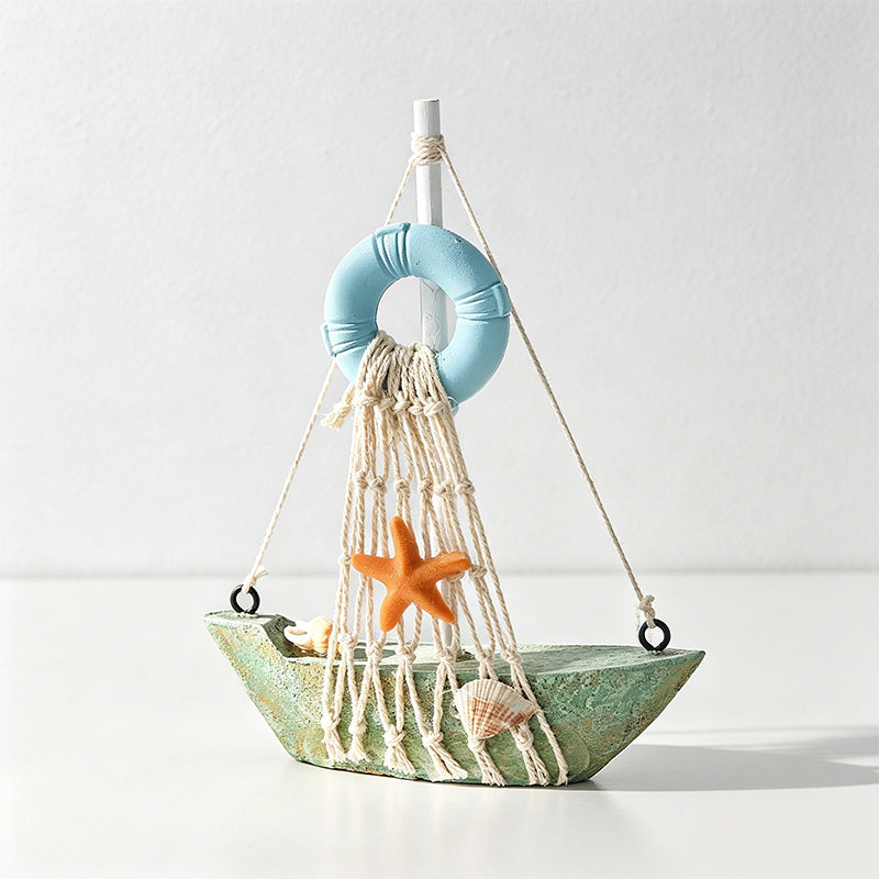 CouldNook Vintage Nautical Helm Decor - Coastal Boat Steering Ornament