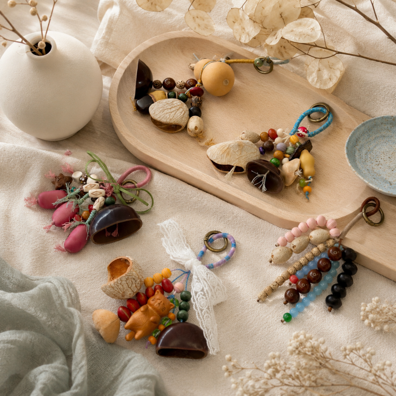 CouldNook Natural Seed Bag Charm - Sound Therapy Pendant