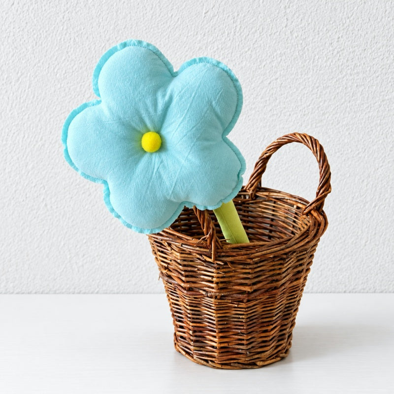 CouldNook Fabric Flower Decoration - Rounded Petals And Long Green Stem