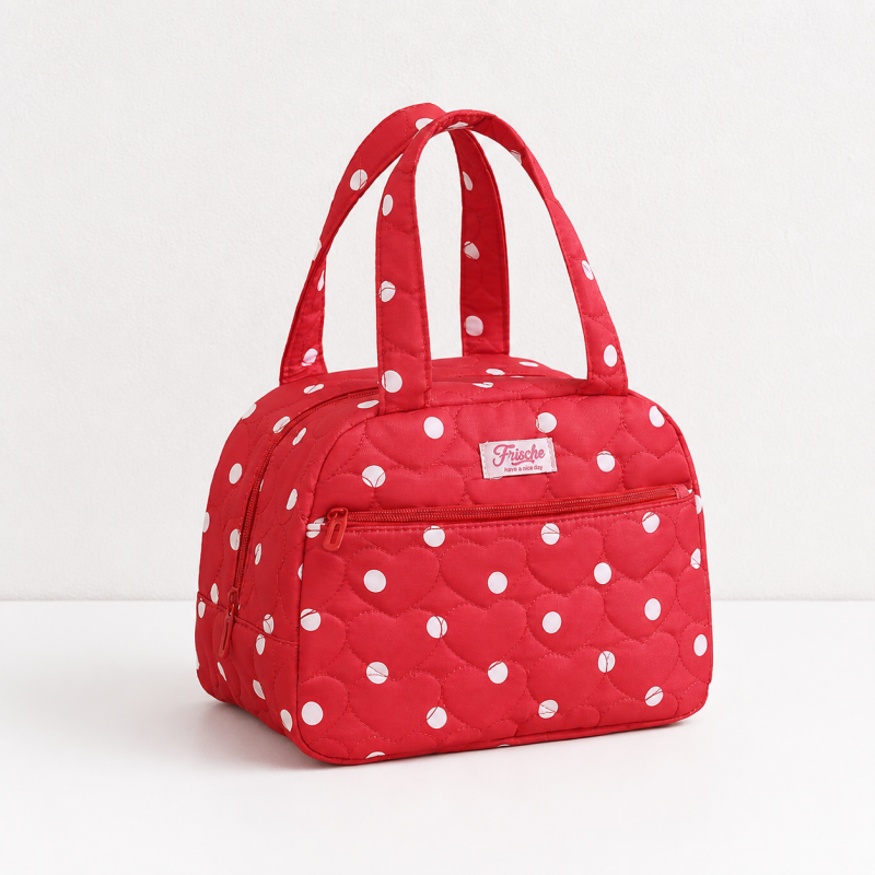 CouldNook Quilted Lunch Bag - Rounded Profile and Zipper Pocket