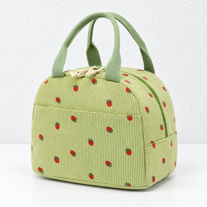 CouldNook Strawberry Lunch Bag - Curved Top and Front Pocket