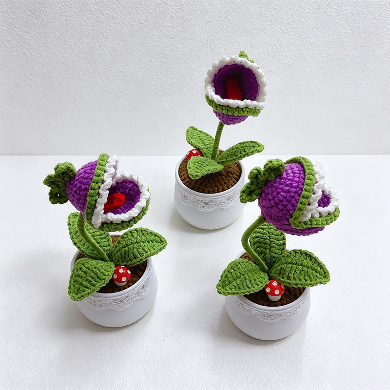 CouldNook Yarn Plant Planter Ornament - Assorted Character Pots
