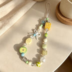 CouldNook Apple Fish Beaded Phone Charm - Loop Cord Attachment