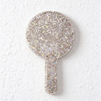 Rhinestone Hand Mirror in Round Heart and Square Designs