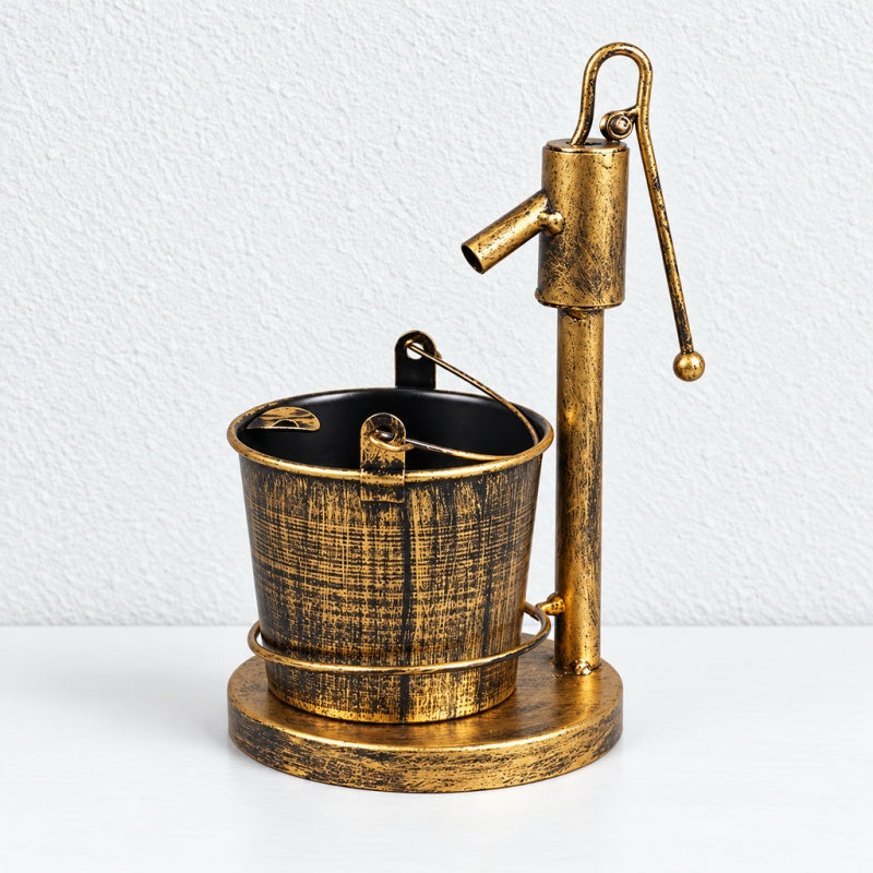 CouldNook Decorative Iron Ashtray - Bucket Bowl And Sculpted Upright Detail
