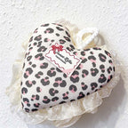 CouldNook Heart Bath Pouf - Printed Face and Ruffled Lace Edge