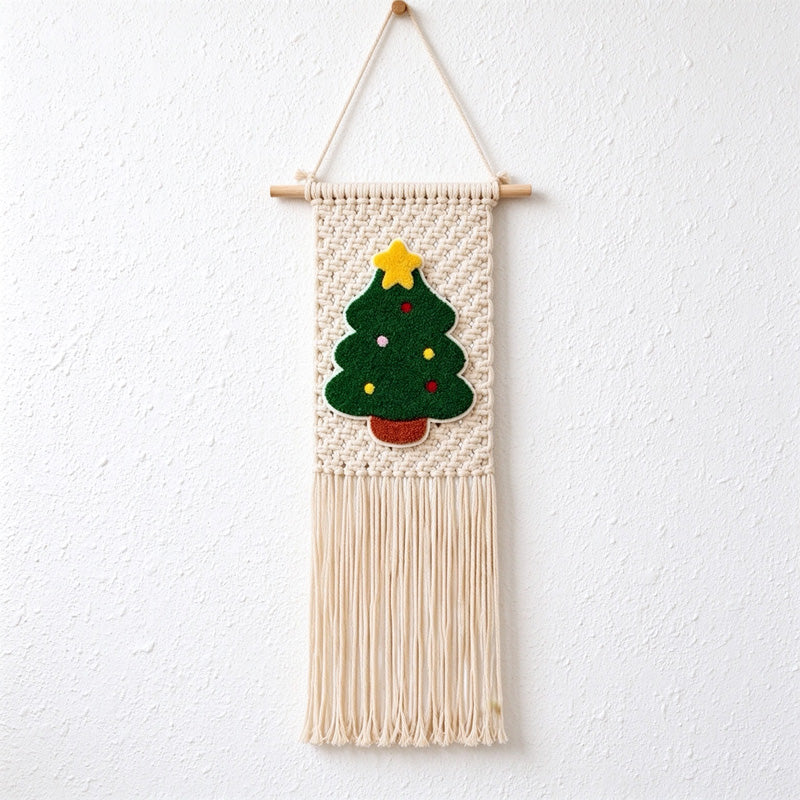 CouldNook Christmas Tree Wall Hanging - Cotton Fringe