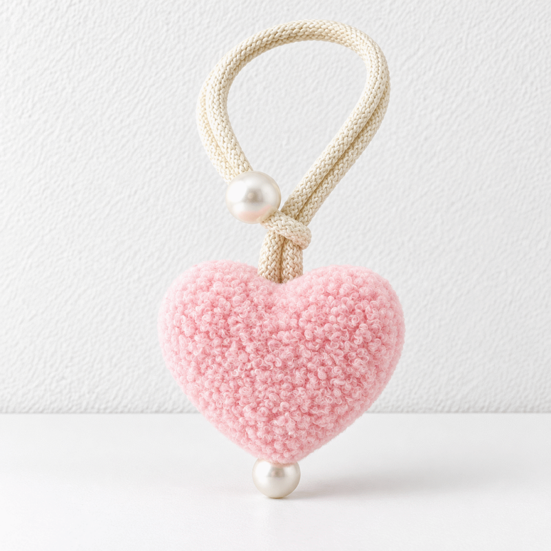 CouldNook Heart Curtain Tieback - Plush Pendant and Beads