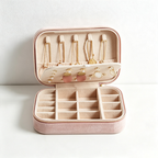 CouldNook Square Divided Travel Jewelry Case - Warm Routine Accent