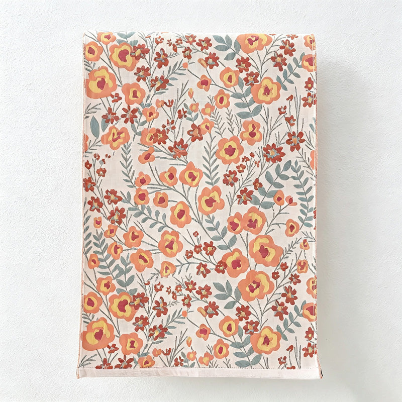 CouldNook Printed Tea Towel - Floral Blue and Brown Patterns