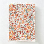 CouldNook Printed Tea Towel - Floral Blue and Brown Patterns