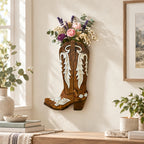CouldNook Cowboy Boot Wall Flower Holder - Western Shape and Opening