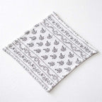 CouldNook Square Fabric Placemat - Crinkled Texture and Printed Floral Designs